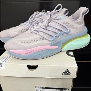 adidas Women’s Pastel Lavender Multi-Accent Athletic Sneakers
